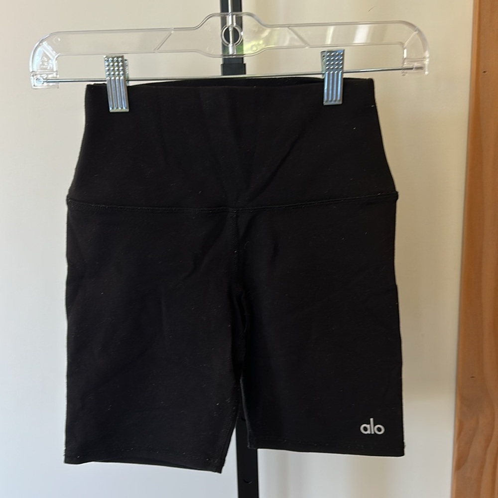 Alo Black High-Waisted Biker Shorts